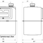 Газовый счетчик СГБЭТ G4 - размеры